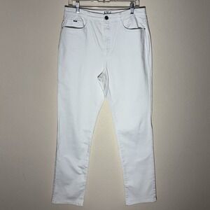 French‎ Dressing Jeans Womens 14 white Straight Leg